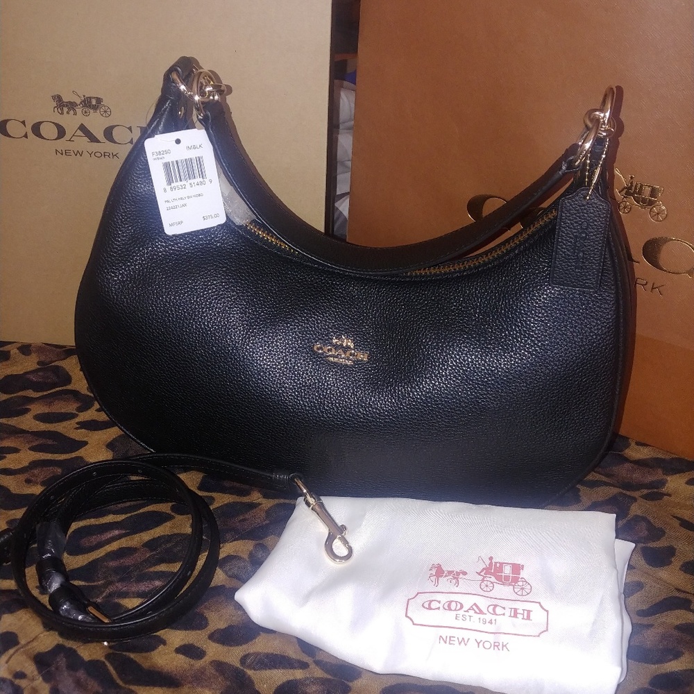 *New w/ tag* Black Coach Harley East/West Hobo